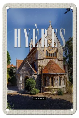 Produktbild von Blechschild Reise 12x18cm Hyères France Hafenstadt Urlaub Schild
