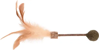 Image de Jouet pour chat Flamingo Topsy Stick en bois avec une boule de matatabi naturel