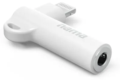 Immagine prodotto di HAMA Lightning - Adattatore jack 3,5 mm, adattatore Aux, 90°, bianco