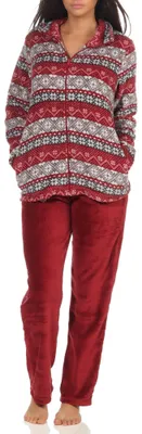 Produktbild von Kuscheliger Damen Hausanzug aus in tollem Norweger Design - 291 216 97 959 ; rot , 36/38