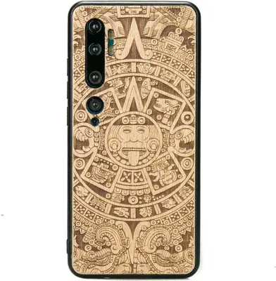 Produktbild von Holzhülle Bewood für Xiaomi Mi Note 10 / 10 Pro, Aniegre Aztekischer Kalender