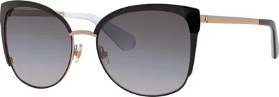 Zdjęcie produktu dla Damskie okulary przeciwsłoneczne Kate Spade GENICE/S BLACK/GREY SHADED 57/17/135