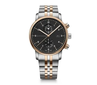 Produktbild von Wenger 01.1743.129 Herren-Armbanduhr, Edelstahl-Gehäuse, Metall-Armband