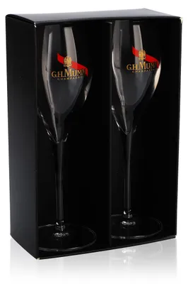 Produktbild von 2x G.H. Mumm Champagner Sektglas Gläser Glas 0,17l Flöte Geschenkset