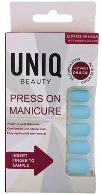Immagine prodotto di UNIQ Click On Press On - Unghie finte - Blu chiaro - 24 pezzi