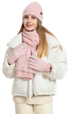 Productafbeelding van Winterset met muts, sjaal en handschoenen voor dames