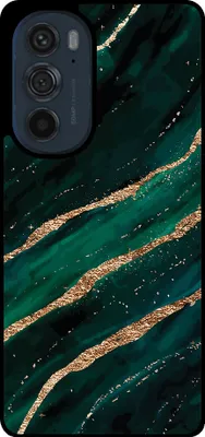 Produktbild von Smartphonica Phone Case Fit für Motorola Edge 30 Pro mit Marmor-Druck - TPU zurück Abdeckung Fall Marmor-Design - Grün Gold