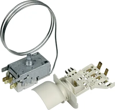 Produktbild von easyPART passend für 484000008565 Bauknecht Thermostat Kühlthermostat Umbausatz mit Lampenfassung Kühlschrank Kühlgerät Ranco K59-S1893 700mm Kapillarrohr 3x6,3mm AMP Ersatz für