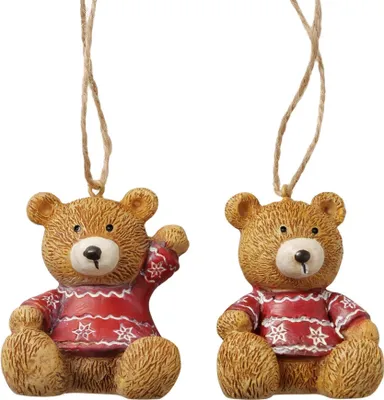Image de Boltze Home Pendentif de Noël ours 5 x 4,5 x 6 cm