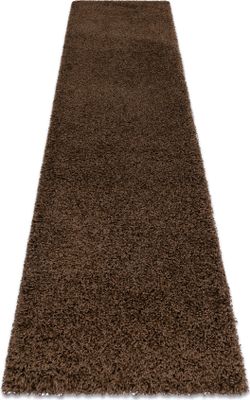Bežec SOFFI shaggy 5cm hnedý - do kuchyne, predsiene, chodby, chodby hnedý 60x300 cm