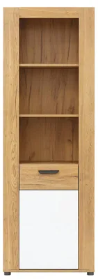 Productafbeelding van Furniture24 Regal Besto Bt07: Boekenkast, model Evoke, eikenhout/wit glanzend