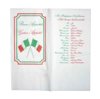 Produktbild von 250 Servietten 40 x 40 cm 1/8 Falz 2-lagig "Italia" Restaurant Imbiss Bistro
