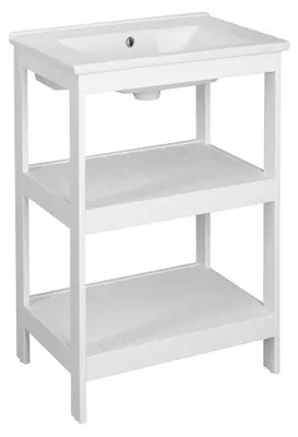 Produktbild von Aqualine ETIDE Regal Waschbeckenunterschrank 51,5x85x44 cm, weiß matt