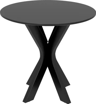 Produktbild von Esstisch Küchentisch Runder Tisch, Modernes Design, 78 cm x 78 cm x 75 cm, Schwarz