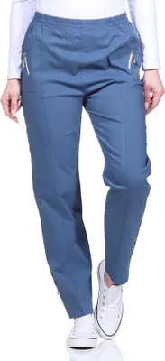 Produktbild von Sommerhose Stretch mit Gummizug 38-54 für Damen leichte Hose gekürzte Beinlänge