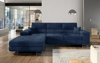 Produktbild von NABBI Ecksofa mit Zersetzung u Lagerraum Alkazar L - Dunkelblau