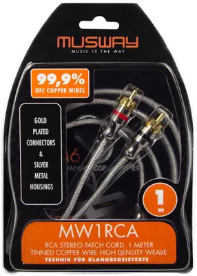 Produktbild von MUSWAY Cinchkabel 1 m MW1RCA Cinchkabel
