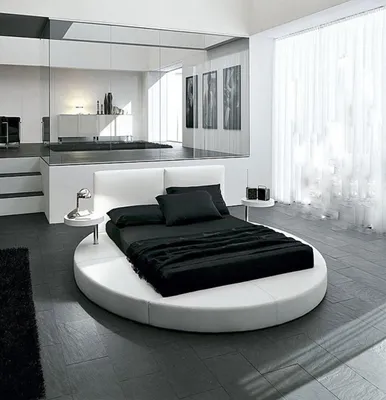 Produktbild von Rundes Bett Rund Design Betten Leder Doppel Luxus Hotel Gestell Schlaf Zimmer