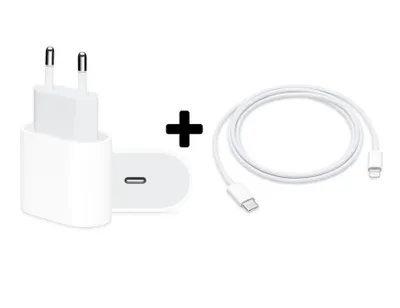 Produktbild von Apple 20W USB-C Power Adapter (Netzteil) + 1m Lightning to USB-C Cable Ladekabel - ORIGINAL VERPACKUNG