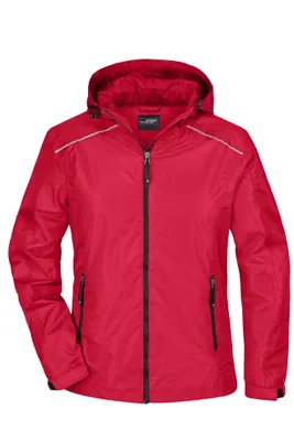 Produktbild von James & Nicholson Damen Regenjacke Regen-Jacke JN1117 red/black XL