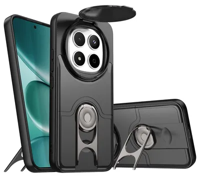 Obrázek produktu pro Pouzdro pro Xiaomi Redmi Note 15 Pro 5G, Posuvným krytem fotoaparátu a kroužkovým stojánkem, nárazuvzdorné ochranné pouzdro Černá