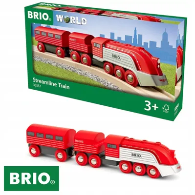 Produktbild von BRIO 33557 Schneller Zug Holz Eisenbahn Spielzeug für Kinder