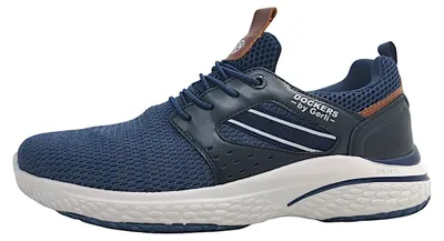Image de Dockers par Gerli : chaussures pour hommes, mocassins, couleur bleue, style décontracté