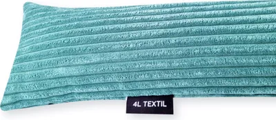 Produktbild von 4L Textil Zugluftstopper Durchzugstopper Windstopper für Türen und Fenster Luftzugstopper für Tür Türschlange Türrolle Kordsamt (150 cm, Türkis (Stripes)