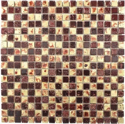 Produktbild von Natursteinmosaik XAM 67 30x30 cm Gold/Rot