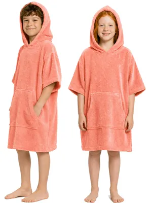 Immagine prodotto di Elzusha - Poncho per bambini in cotone 100%, ideale per la spiaggia e il nuoto