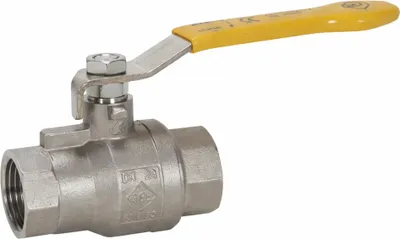 Immagine prodotto di Valvola a sfera BEE, filettatura IG 1", acciaio inossidabile 1.4408,  DVGW, 2 pezzi, pressione nominale PN40, guarnizioni in PTFE/Viton, confezione da 1 pezzo.