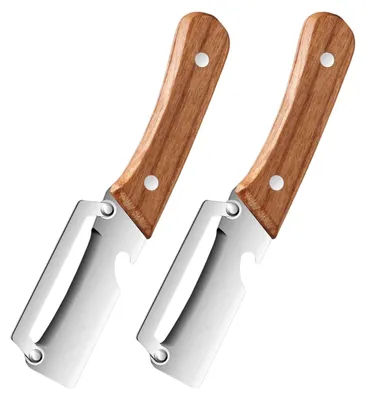 Produktbild von Multischäler mit Edelstahlklinge und Holzgriff, Flaschenöffner, effizienter Gemüseschäler für Kartoffeln und Karotten, schnelles Schälen, Küchenhelfer