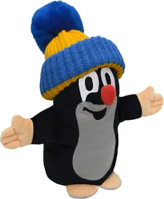 Produktbild von Maulwurf 25 cm Mütze blau-gelb,Handpuppe