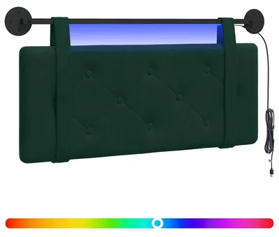 Produktbild von Hängendes Kopfteil Mit LED Licht Dunkelgrün Samt