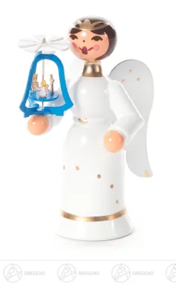 Produktbild von Engel Miniatur mit Pyramide, blau  Höhe ca 5,5 cm NEU
