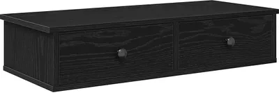 Produktbild von Wandregal mit Schubladen Schwarz 80x31x17 cm Holzwerkstoff