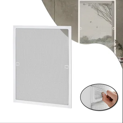 Produktbild von XMTECH sieť proti hmyzu sieť proti komárom sieť proti hmyzu s hliníkovým rámom bez vŕtania napínací rám 80 x 100 cm, biela