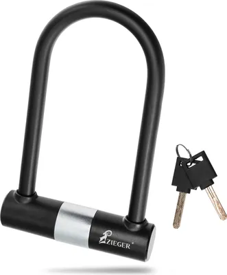 Produktbild von ZIEGER Fahrradschloss U 250 - Großes Bügelschloss mit 18 mm Stahlbügel & Silikonbeschichtung