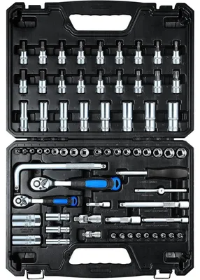 Immagine prodotto di Set di chiavi a bussola metriche da 69 pezzi, da 4 a 21 mm, completo di set di inserti e chiave a cricchetto a 72 denti