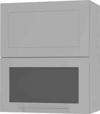 Produktbild von Küchenklapphängeschrank BARI 60cm Hochfaltklappe Glas Farbe wählbar BA-W8BS/60-AV RAL 7040 fenstergrau matt grau