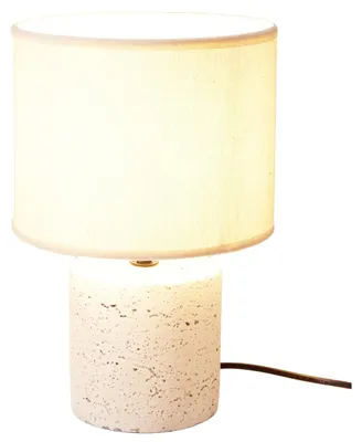 Obrázek produktu pro Stolní lampa s cementovým podstavcem, lněné stínidlo, Ø 20,5 x 31 cm