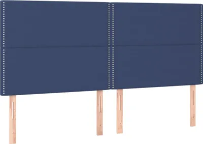 Produktbild von vidaXL Kopfteil Blau 180x5x118/128 cm Stoff