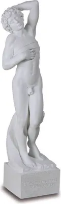 Produktbild von Kleine weiße Statue sterbender Sklave 21cm nach Michelangelo
