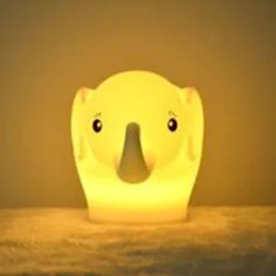 Image de Veilleuse Simply Éléphant en silicone à LED pour chambre d'enfant, rechargeable par USB