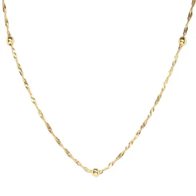 Produktbild von Fußkettchen aus Gold 333 (8 kt) Singapurkette mit Kugel