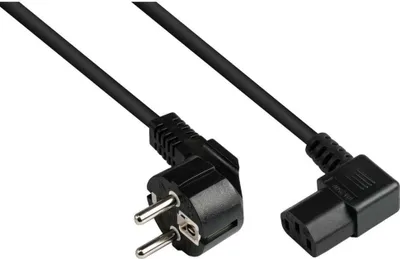 Zdjęcie produktu dla Przewód zasilający z wtyczką z uziemieniem E+F do gniazda C13, 1,8 m