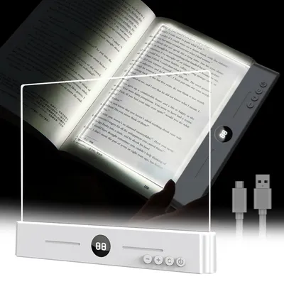 Productafbeelding van Platte boekenlamp, led-leeslamppaneel, oplaadbaar, USB-C