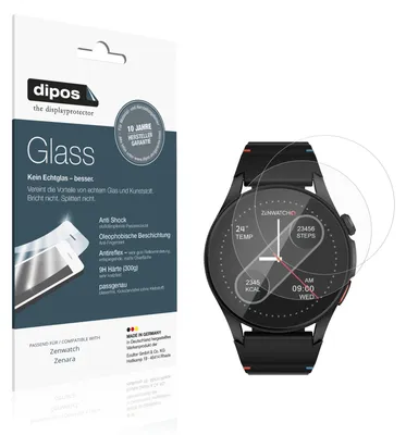 Image de 2x Protection ecrán pour Zenwatch Zenara mat Verre souple Film Protecteur 9H dipos