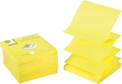 Image de Z-Block Q-Connect, 76 x 76 mm, jaune fluo