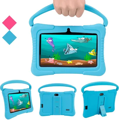 Immagine prodotto di ZELURXX Tablet per bambini da 7 pollici Android 16 GB Touchscreen IPS Doppia fotocamera WLAN Bluetooth Giocattolo educativo Controllo parentale Controllo dei genitori Azzurro cielo
